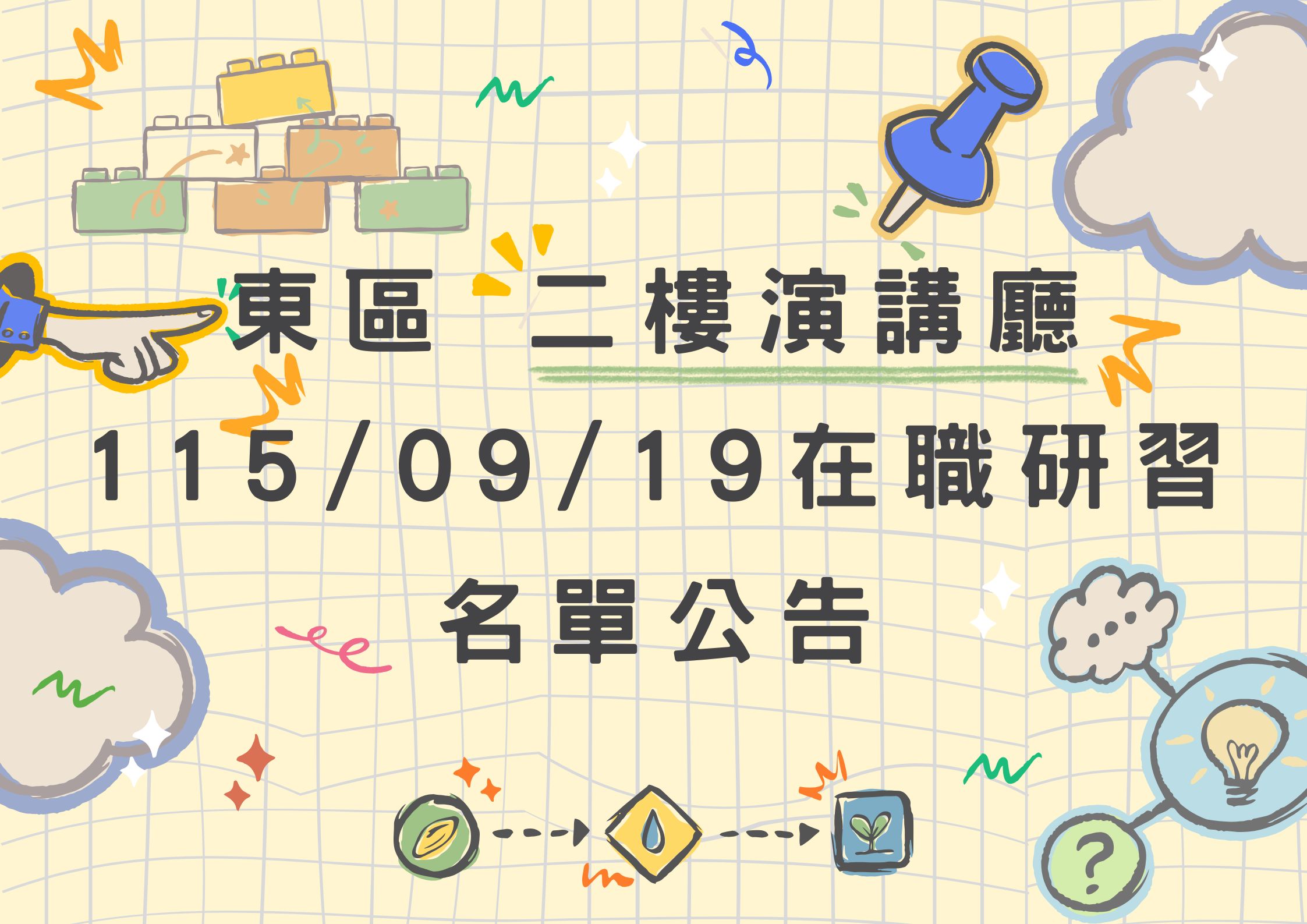 東區中心 115/09/19(六) 東側二樓演講廳 在職研習公告(標題圖檔)