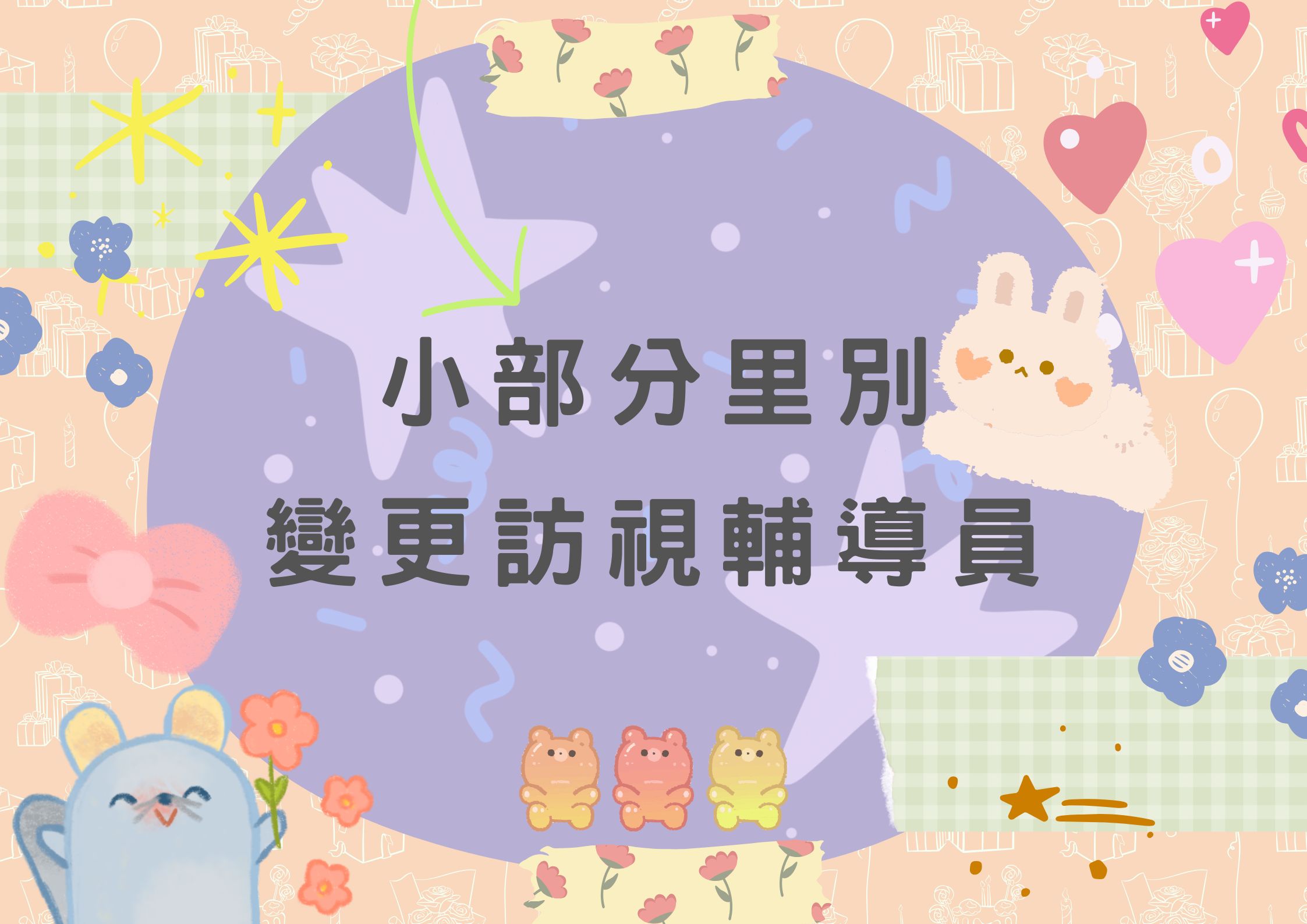 東區中心 部分里別變更訪視輔導員(標題圖檔)