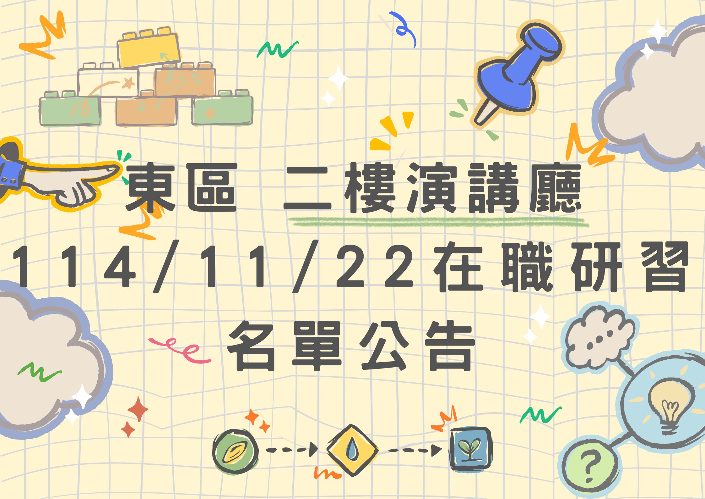 東區中心 114/11/22 (六) 東側二樓演講廳 在職研習公告(標題圖檔)