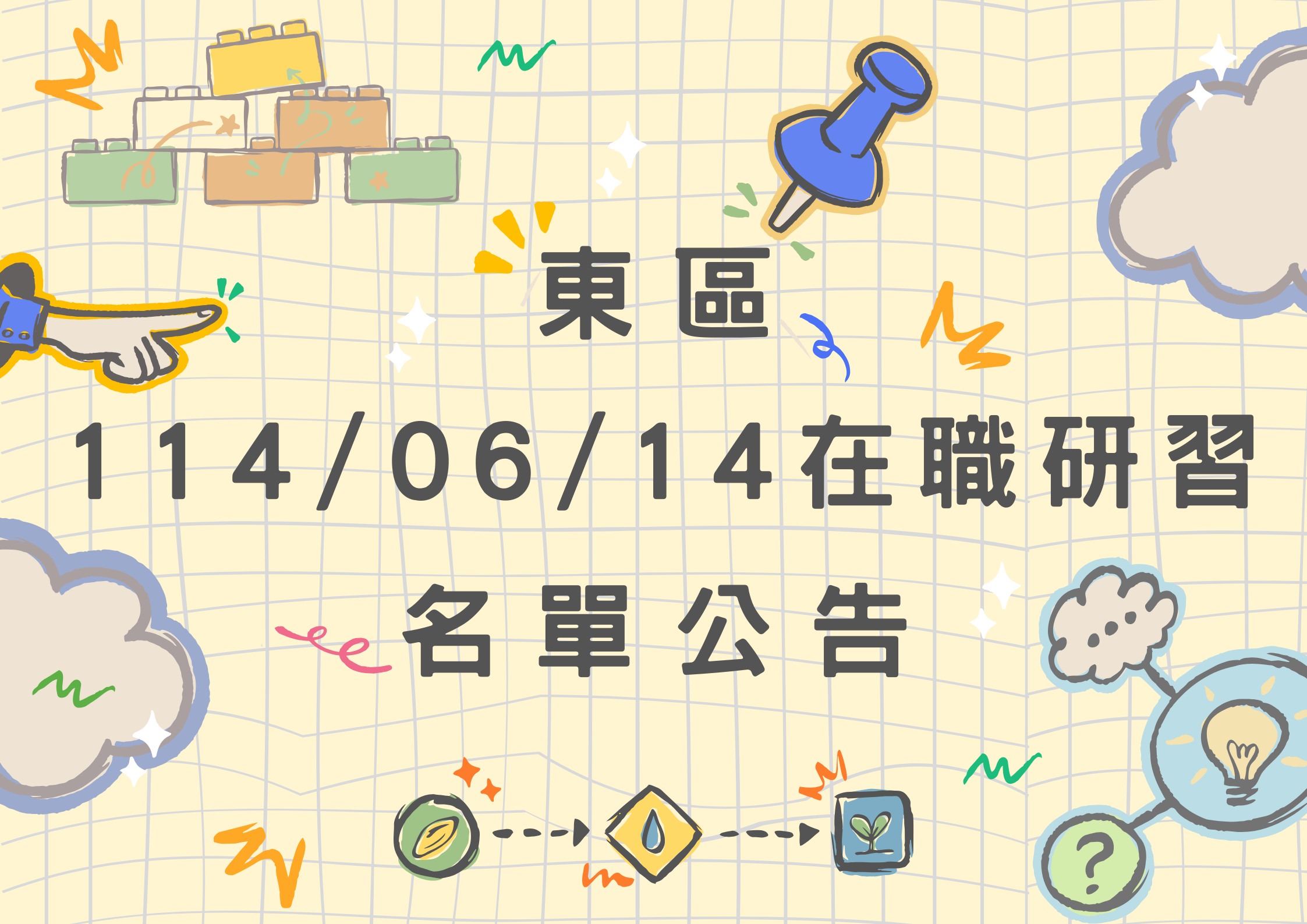 東區中心 114/06/14(六) 在職研習 名單公告(標題圖檔)