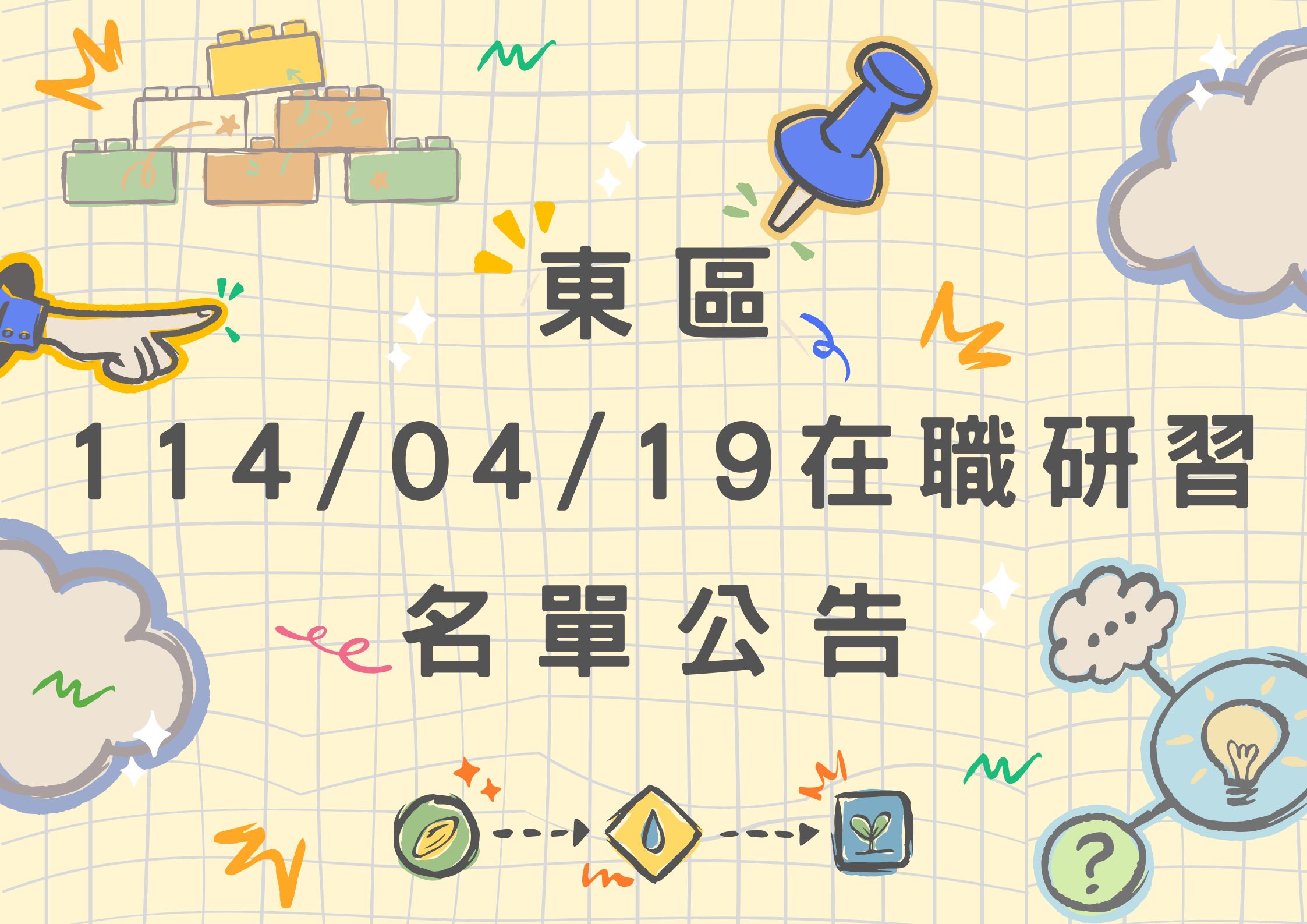 東區中心 114/04/19(六) 在職研習 名單公告(標題圖檔)